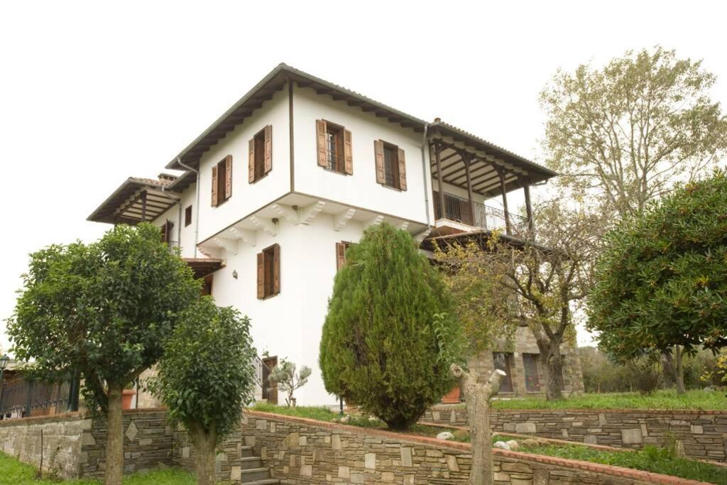 テッサロニキ Traditional Macedonian Mansion In Peraiaヴィラ エクステリア 写真